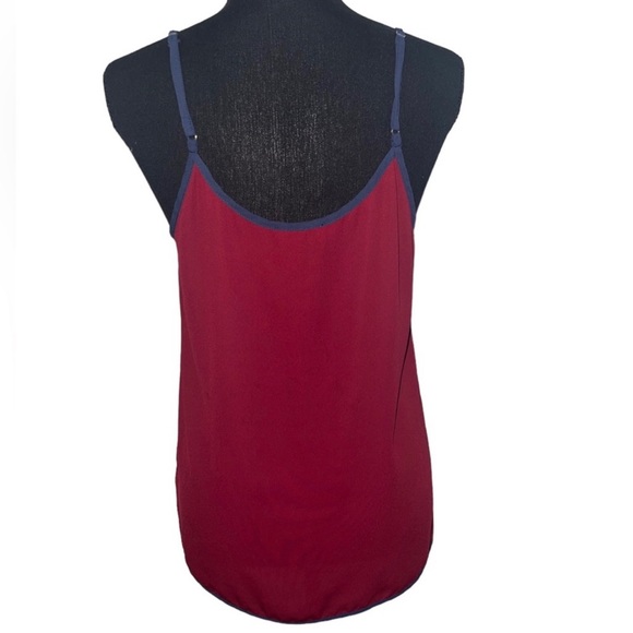 The Limited Maroon and Navy Blue Trim Camisole - Size Medium - Picture 2 of 5